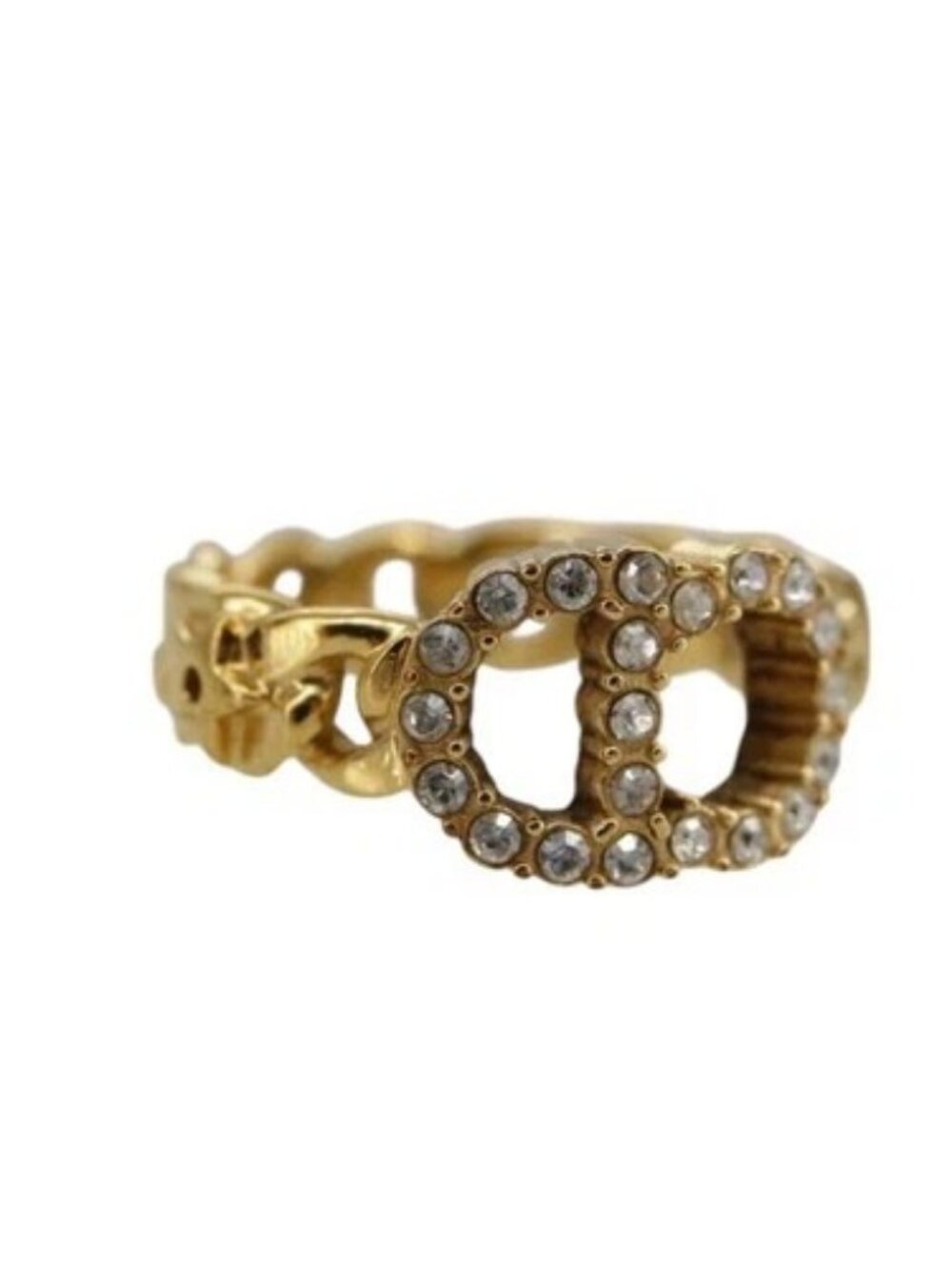 Christian Dior Ring metal Gold Auth yk15994